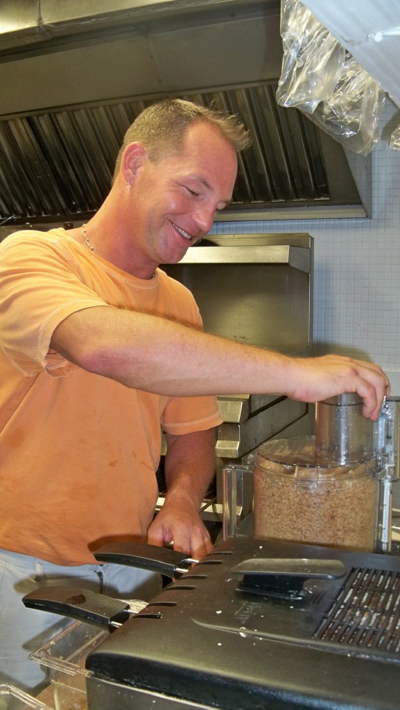 Chef Todd Manley works in the kitchen at 40 Strand Eatery.