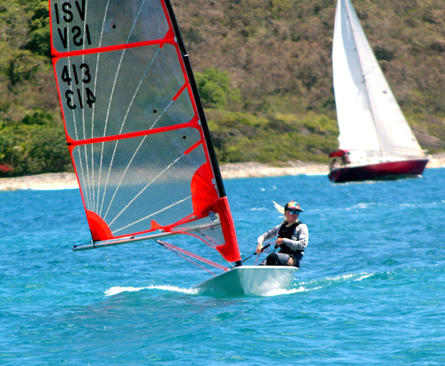 Paige Clark practices sailing. (Photo provided by USVI Olympic Academy)