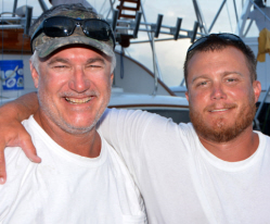 Jr. Davis (left) and his son, top angler Steve Davis.