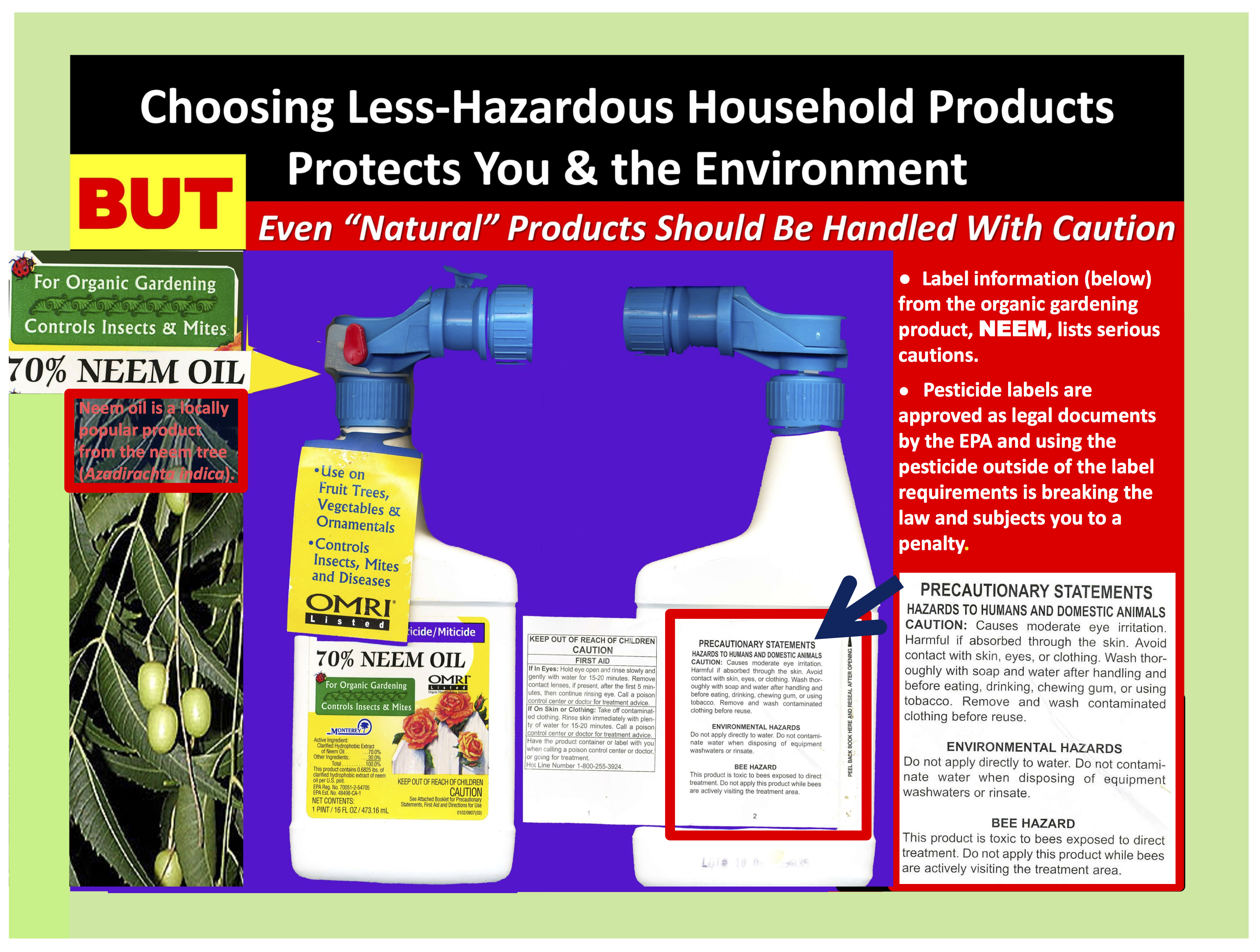 A Cooperative Extension Service poster on household toxins.