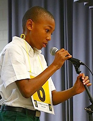 Jalen Dorsett competes in the spelling bee and takes second place.