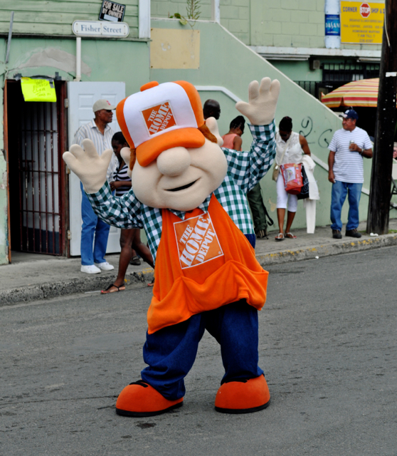 Homer the Home Depot mascot, portrayed by Nayson Vega, was a big hit with little kids.