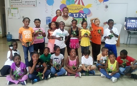 Students at All Saints summer  camp pose for a group picture. (Photo provided by Valarie Thompson)