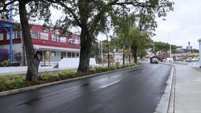 Motorists try out the newly repaved Frenchman's Bay road.