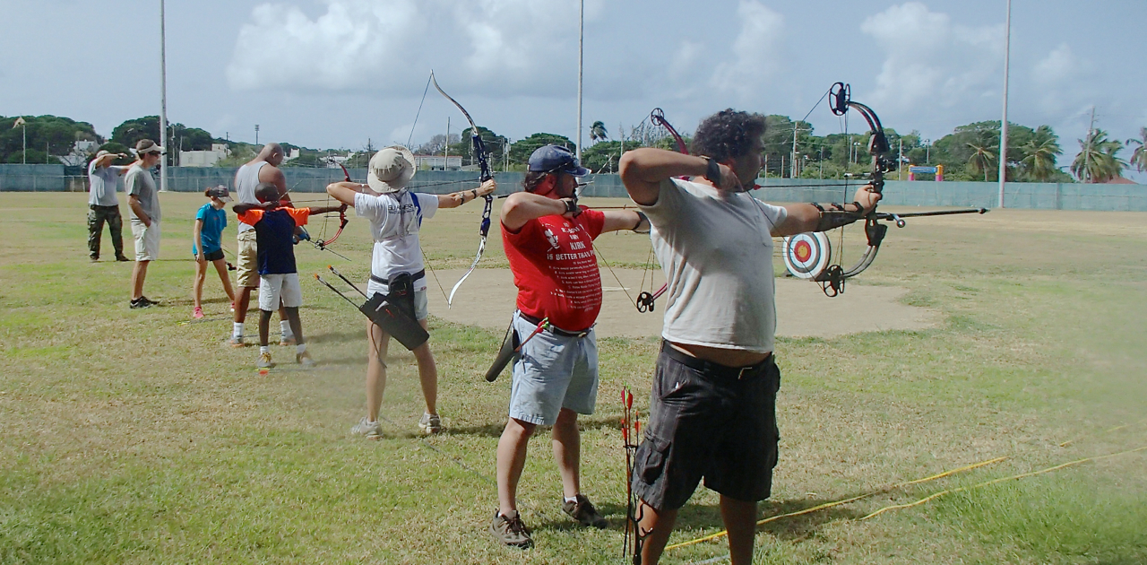 Archery practice in Frederiksted. (Photo provided by William Coles) 