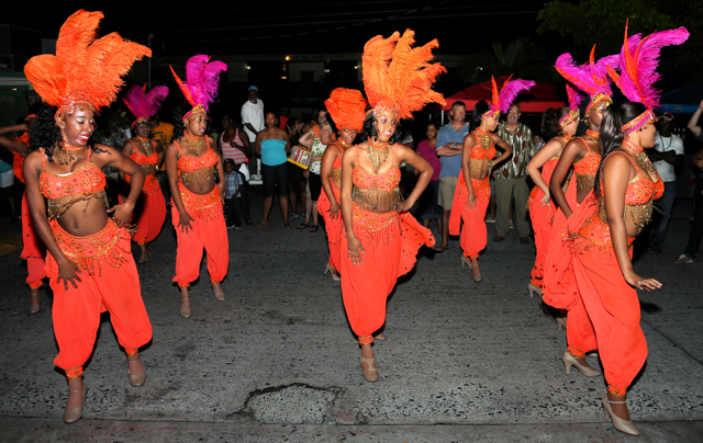 Parade toupe takes part in the 2013 MarlinFest’s ‘Red Hook Jump-Up.’  (Photo by Dean Barnes)