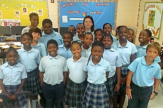 Ava Braithwaite's fifth-grade class of young entrepreneurs.