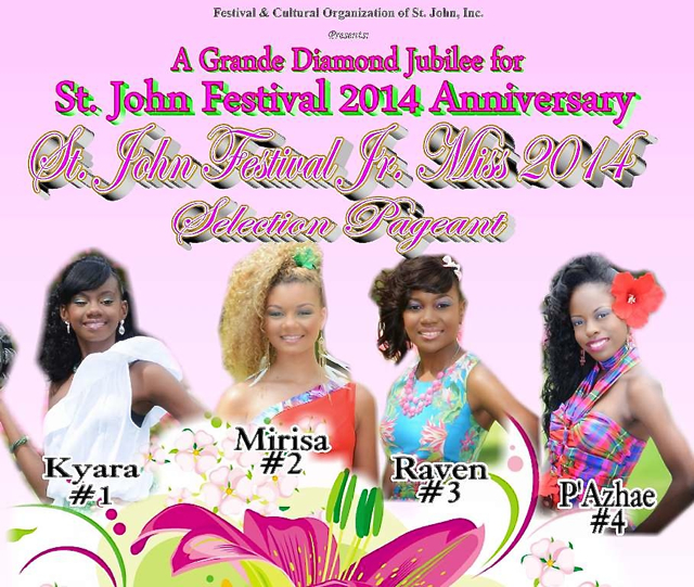 Poster for Sunday's Jr. Miss pageant shows the four contestants.
