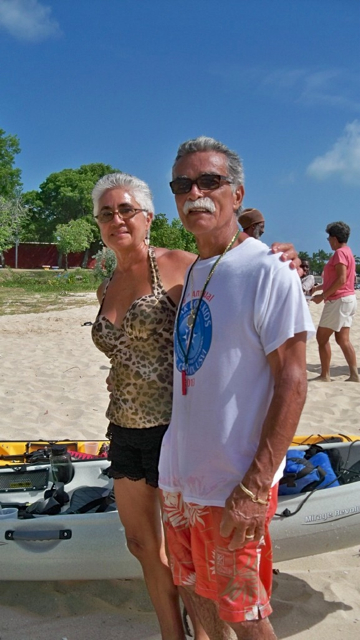 Angie Morales and J.T. Torres after the kayak trip.