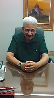 Leo Barbel in his Charlotte Amalie office.