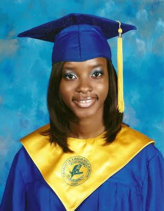 Sheila Joseph in her CAHS cap and gown.