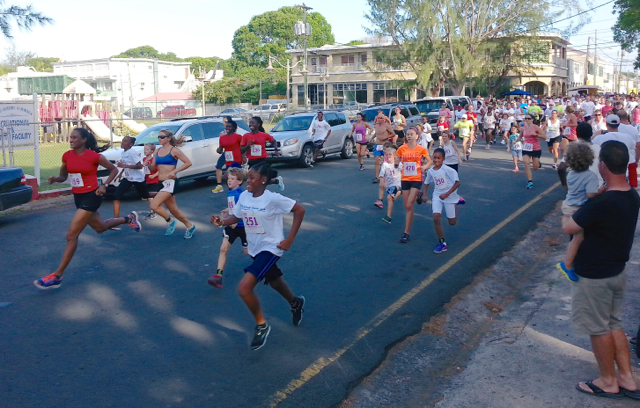 WOmen of all ages and – for the first time in the race's 30 year history, men – take off on the two-mile St. Croix Women Race.