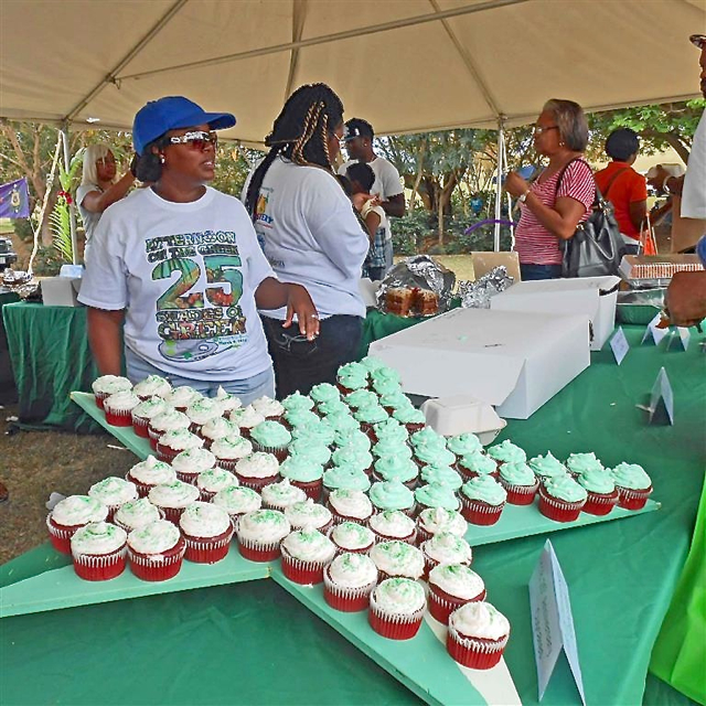 Brianna Hairston's cupcakes star in the desert tent.