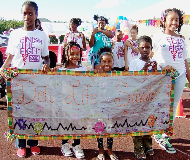 Deh Life Savahs are members of six families who have taken part together in the relay for years.