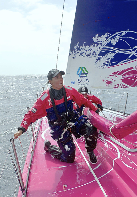 Sara Hastreiter trains in the Canary Islands. (Photo provided by SCA Racing and Ricxk Tomlinson))