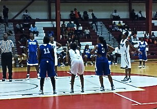St. Croix All Star Danielle Christian, a sophomore forward from the Educational Complex, readies a free throw.
