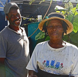 Simon and Drina Anthony at their North Side mini-farm.