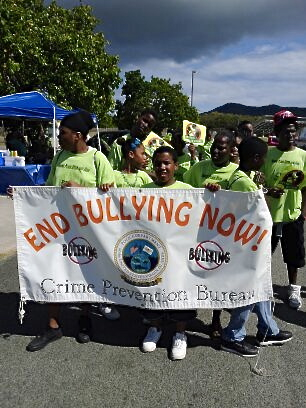 Students paraded down Centerline Road carrying their anti-bullying message.