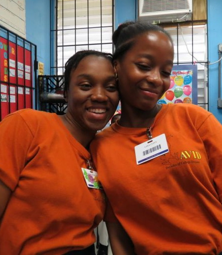Kerdersah Boland, left, and Lana Cuffy spoke Friday about how READ 180 has helped them.