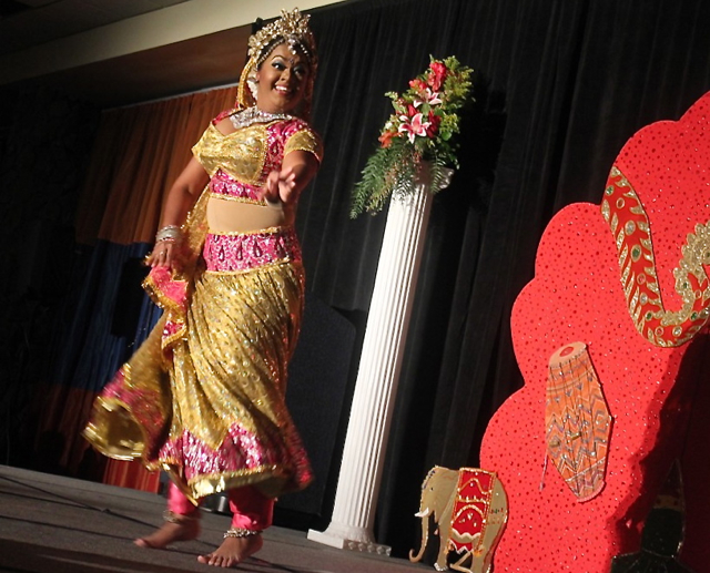 Anita Maharaj performs a traditional Indian dance.