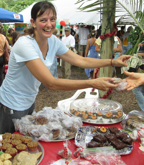 Tricia Reed of the Coral Bay Community Council sells homemade baked goods