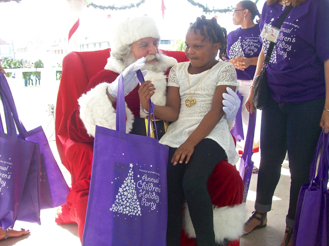 Jenee Scott chats with Santa Saturday.