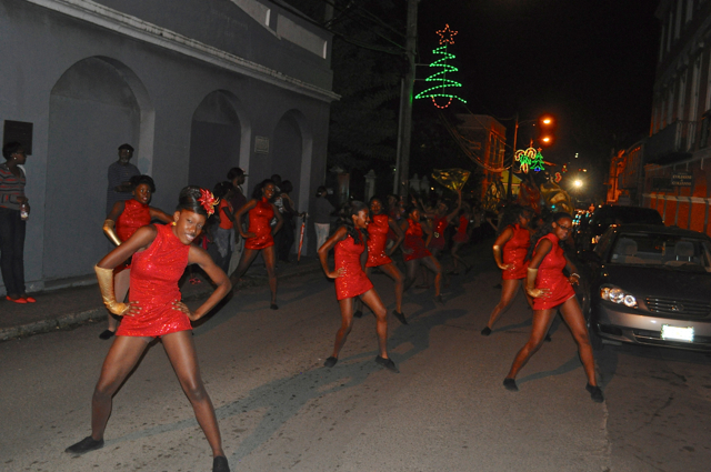 St. Croix Majorettes get the carnival season in full swing at Saturday’s Ole Time Night Parade.