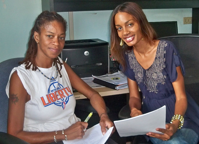 Indira Liebert and Melba Mathurin.