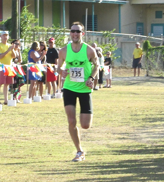 David Riddle finishes 8 Tuff Miles in first place in a course record time.