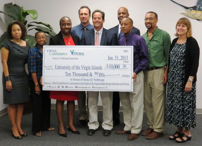 UVI and WMA representatives officially unveiled a new scholarship for students.