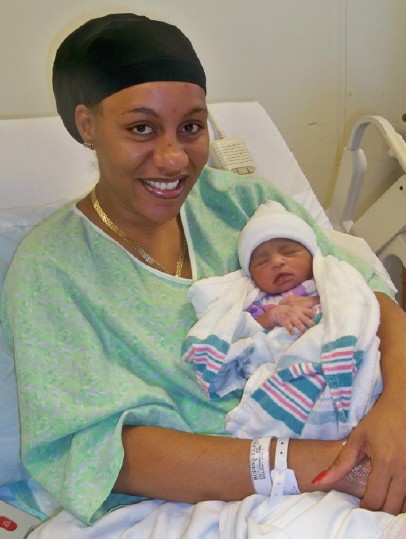 Josolyn Rodriquez and her healthy baby Senrya Zion Stapleton.