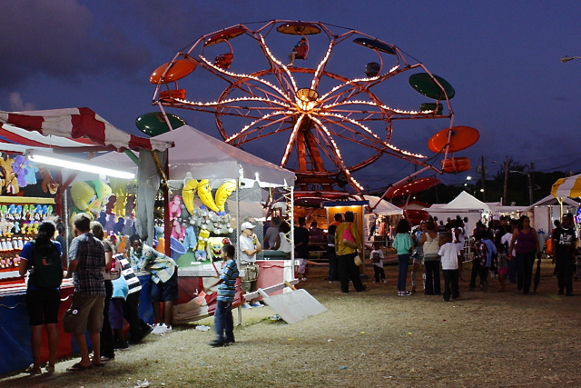 After the parade, the festival village beckons to revelers. (Justin Shatwell photo)