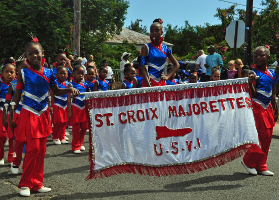 St. Croix Majorettes ready to march down the parade route.