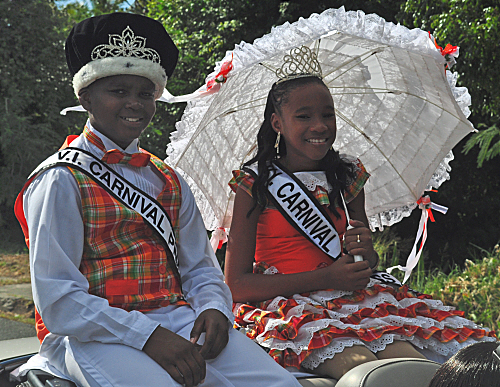 Timoy Hodge and T’keyjah Austrie, V.I. Carnival Prince and Princess.
