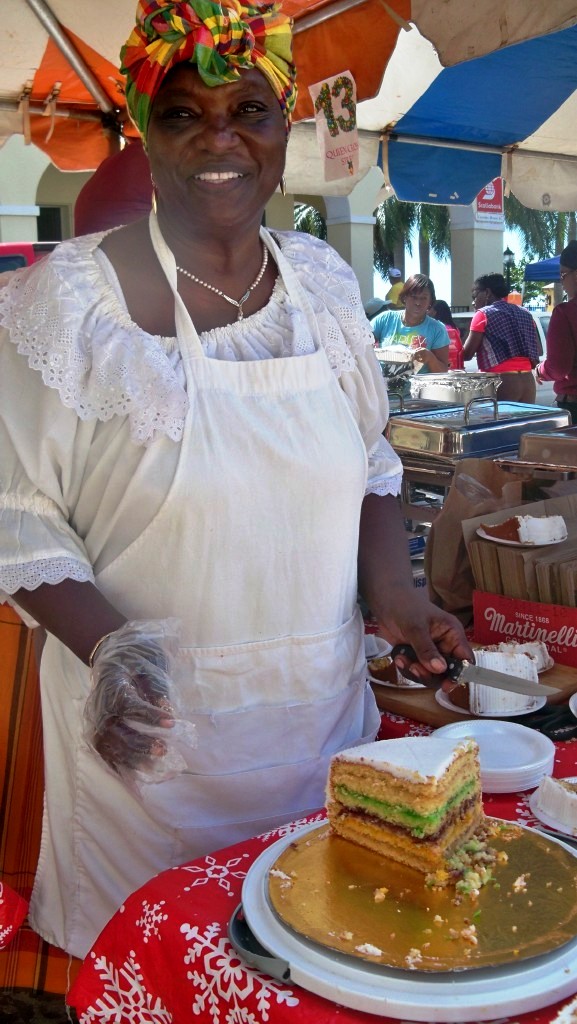 La-Verne Y. Bates selling Vienna cake.