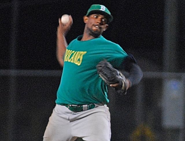 Hurricanes’ ace Aneuris Mercedes pitches his second complete game win of the playoffs