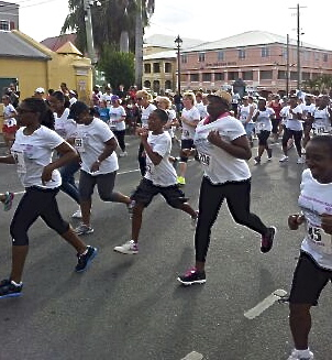 Participants in the 29th annual Women Race hit the streets of Christiansted Sunday.