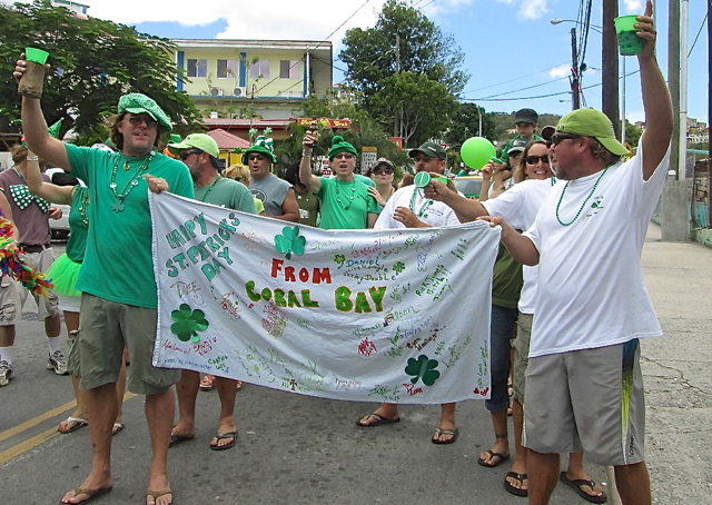 Revelers from Coral Bay make sure their community is represented.