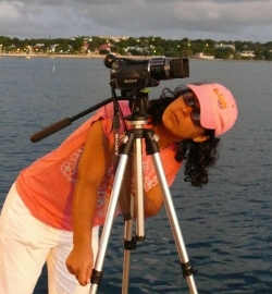 Johanna Bermudez-Ruiz at work in Frederiksted.