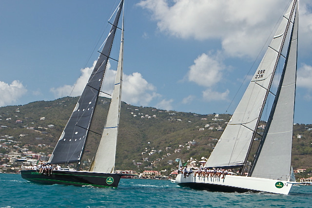 Lupa of London takes the lead in the IRC Class. (Photo by Rolex/Ingrid Abery)