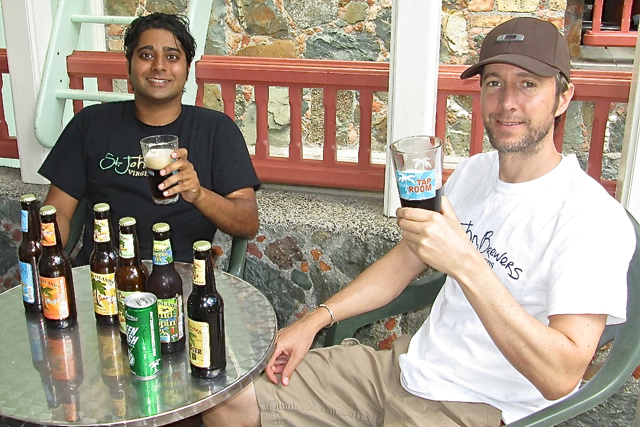 Chirag Vyas and Kevin Chipman enjoy the fruits of their labor.