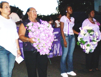 Marchers at the 2007 Take Back the Night March on St. Croix