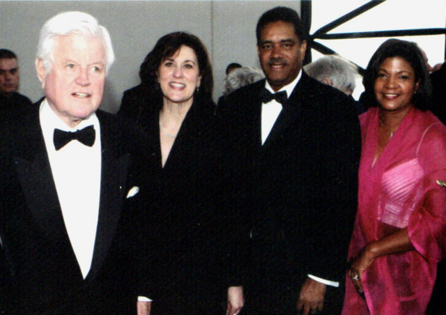In Boston last year, from left, Sen. Kennedy, his wife Victoria, V.I. Gov. John deJongh Jr. and his wife Cecile.