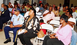 An audience of about 60 sat in on Wednesday's town meeting.