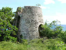 Colonial-era ruins at Estate Castle Nugent.