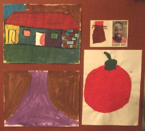 Art by a child from Gulu, Uganda, hangs at Catharineberg.