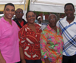 From left, cooks Bert Petersen, Arthur Petersen, Barbara Petersen, Candia Petersen and Smoky Frett .