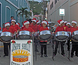 The Sibilly School Sun Rays steel pan band entertained in the early evening.