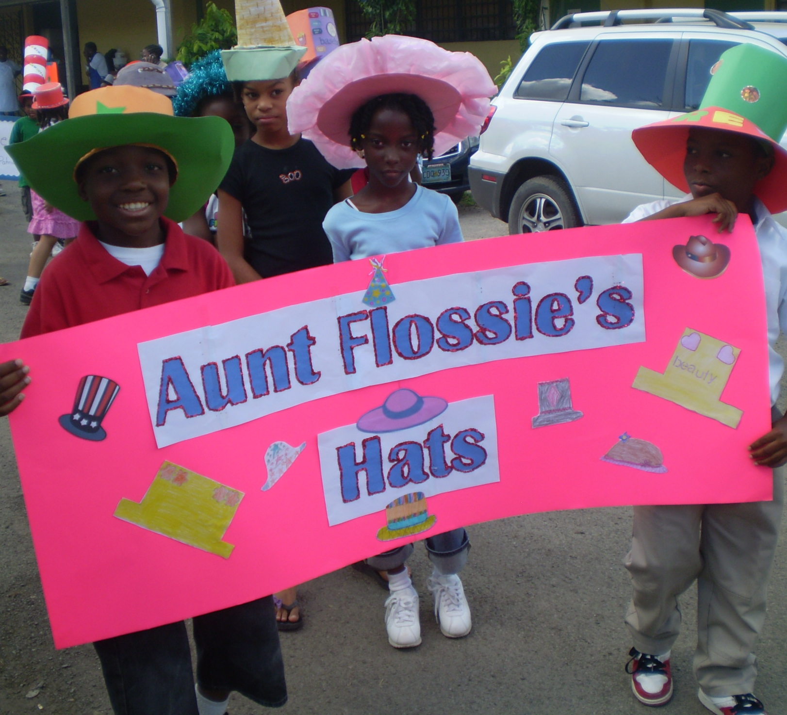 Kids bring the book "Aunt Flossie's Hats" to life.