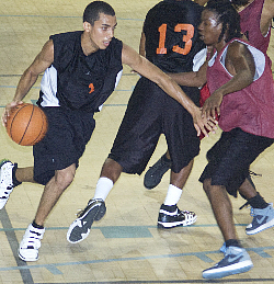 Legacy's Bobby Evans (left) took charge in the fourth.